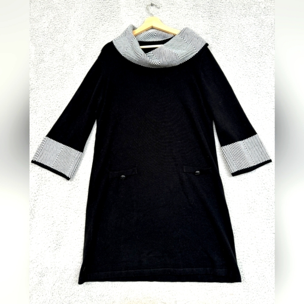 Jessica Howard Cowl Neck Knit Sweater dress Sz 1X Career Wedding